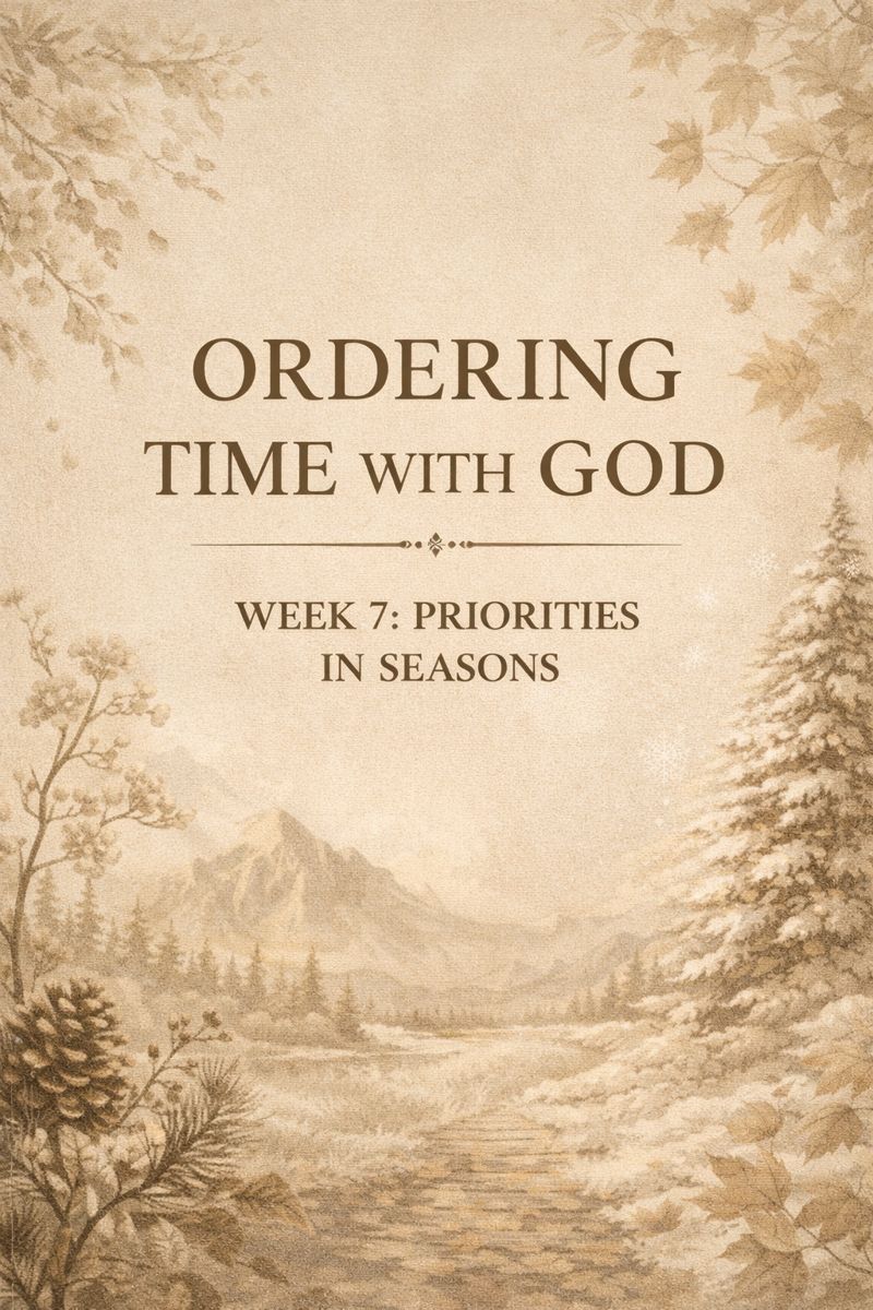 Series 2: Ordering Time With God – Week&nbsp;7
