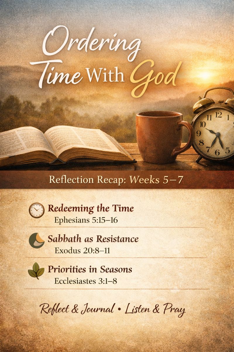 Series 2: Ordering Time With God – Week&nbsp;8